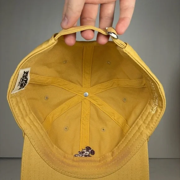 Disney Mickey Mouse & Friends Cartoon Mickey Yellow Strap Back Hat - Picture 8 of 10